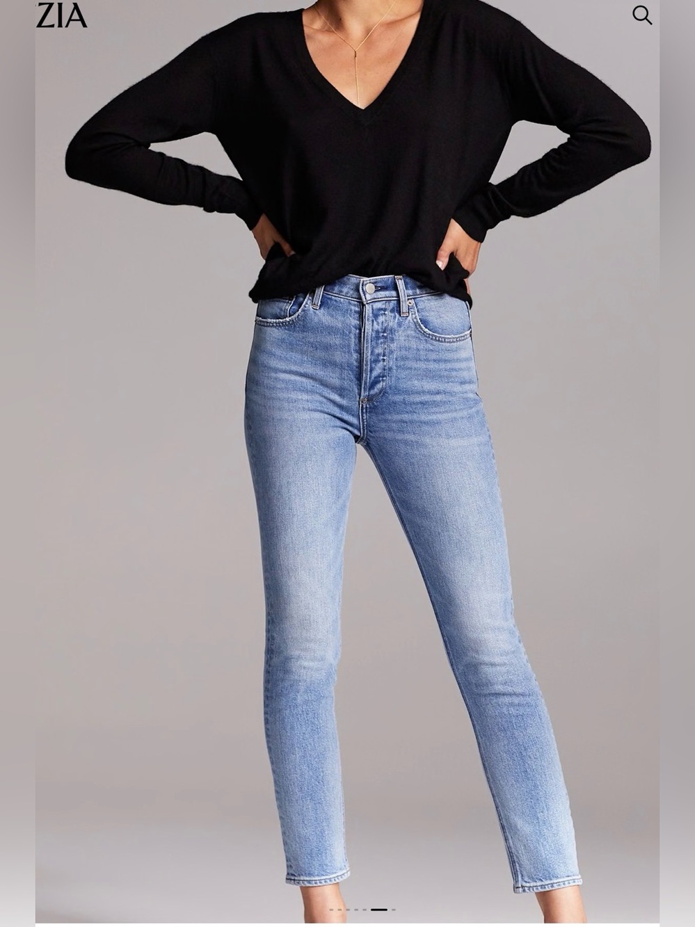 ***Denim Forum **The Yoko High Rise Slim Button Fly Jeans.